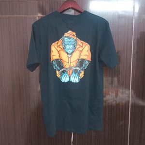 Unisex Branded Round Neck Navy Blue T-Shirt