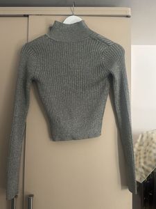 Silver Cardigan With Zip