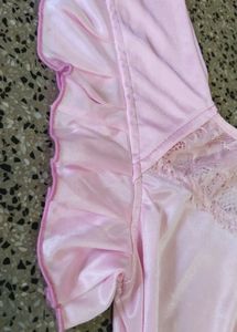 Pink Satin Dress/Nighty💝with Side Cut