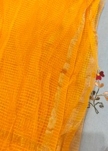 Elegant Coral &amp; Gold Dupatta Set of 2
