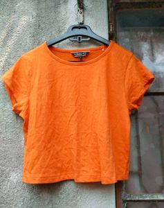 Orange &amp; Olive Green 2 Crop T-Shirts