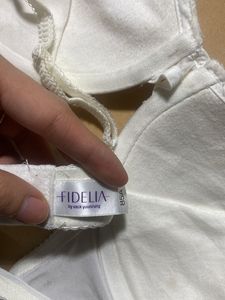 White Bra with Light Blue Lace