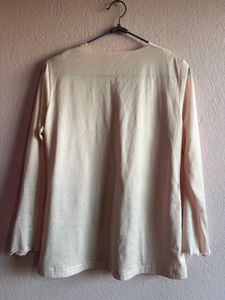 Elegant Peach V-Neck Top