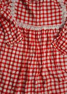 Red &amp; White Checkered Top