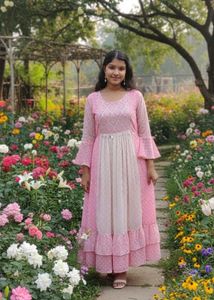 Pink & White Floral Dress