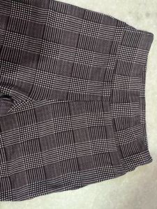Shein Checkered Pants - Maroon And White