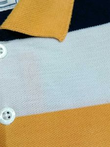 L Size Yellow White,Dark Blue Nack T Shirt
