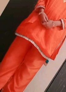 Stylish Orange Kurta Set