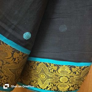 Elegant Black rich Cotton Saree