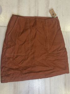 Brown A-Line Skirt