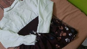 Floral Print Dress &amp; Shirt Set