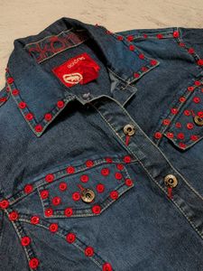 Rare Y2K Ecko Red embellished denim jacket