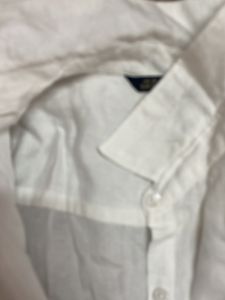 Zara Model White Shirt Linen