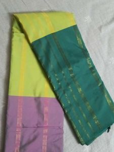 new saree Elegant Green &amp; Yellow Sare