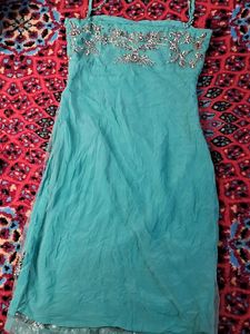 Beautiful Party Wear Dress Emblished With Stones