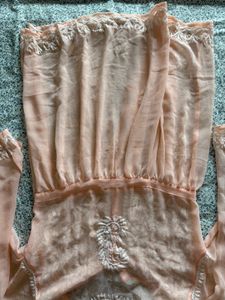 Peach Chikankari Kurti