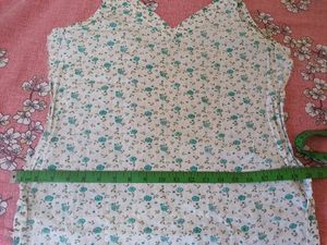 White Color Floral Print(ONLY KURTA)