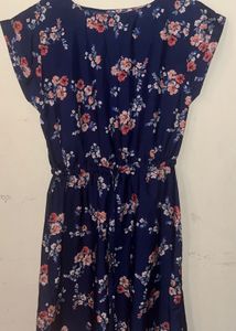 Floral Print Navy Dress