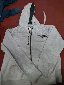 MONOCOM Grey Zip-Up Hoodie