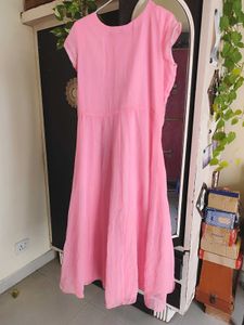 Pink Embroidered Ethnic Gown