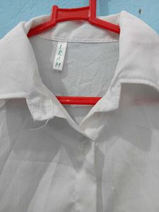 Oversized White Button-Down Shirt