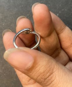 Elegant Silver Ring with Gem Accents