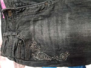 VINTAGE Y2K Embellished Brown Wash Jeans