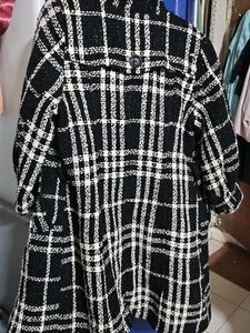 Plaid Tweed Overcoat