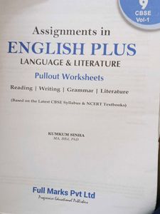 Language &amp; Literature Pullout Worksheets