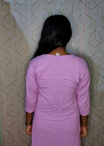 Lilac Embroidered Kurti