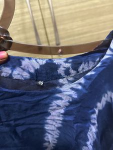 Blue Tie-Dye Blouse