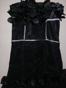 Black Floral Embellished Dress