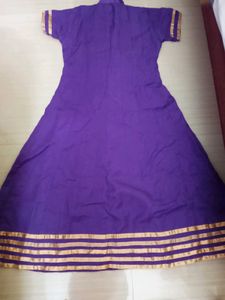 Purple &amp; Gold Indian Anarkali Set