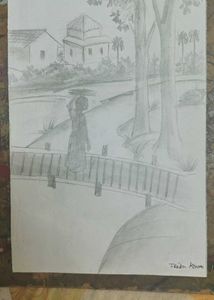 Village Scene Drawing ( Pack Of 9)
