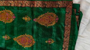 Green Golden Saree