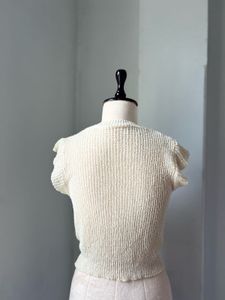 creme knit vest