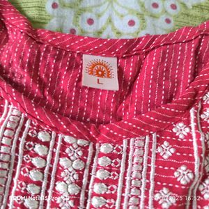 Pink Embroidered Dress