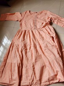 Peach Tiered Dress