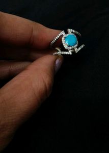 Turquoise Stone Ring 925 Silver