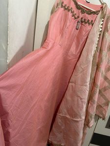 Pink Kurta With Dupatta + Blue Vero Moda Dress
