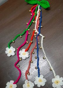Crochet Multicolored Grip With Ghungroo