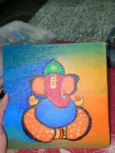 Acrylic Ganesha Canvas Painting