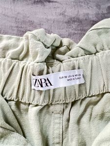 Olive Green High-Waisted Shorts