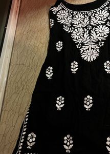 Black Chikankari Kurti