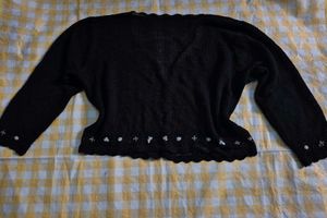 Cute Black Crochet Top