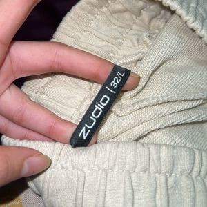 Beige Cargo Sweatpants