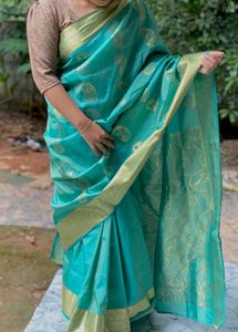 Elegant Teal Silk Saree