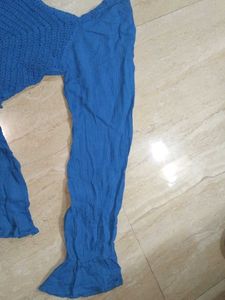 Blue Peasant Blouse