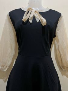 Korean Pintrest Flared Black One Piece❤️