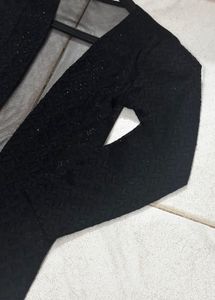 Elegant Black Lace Cardigan